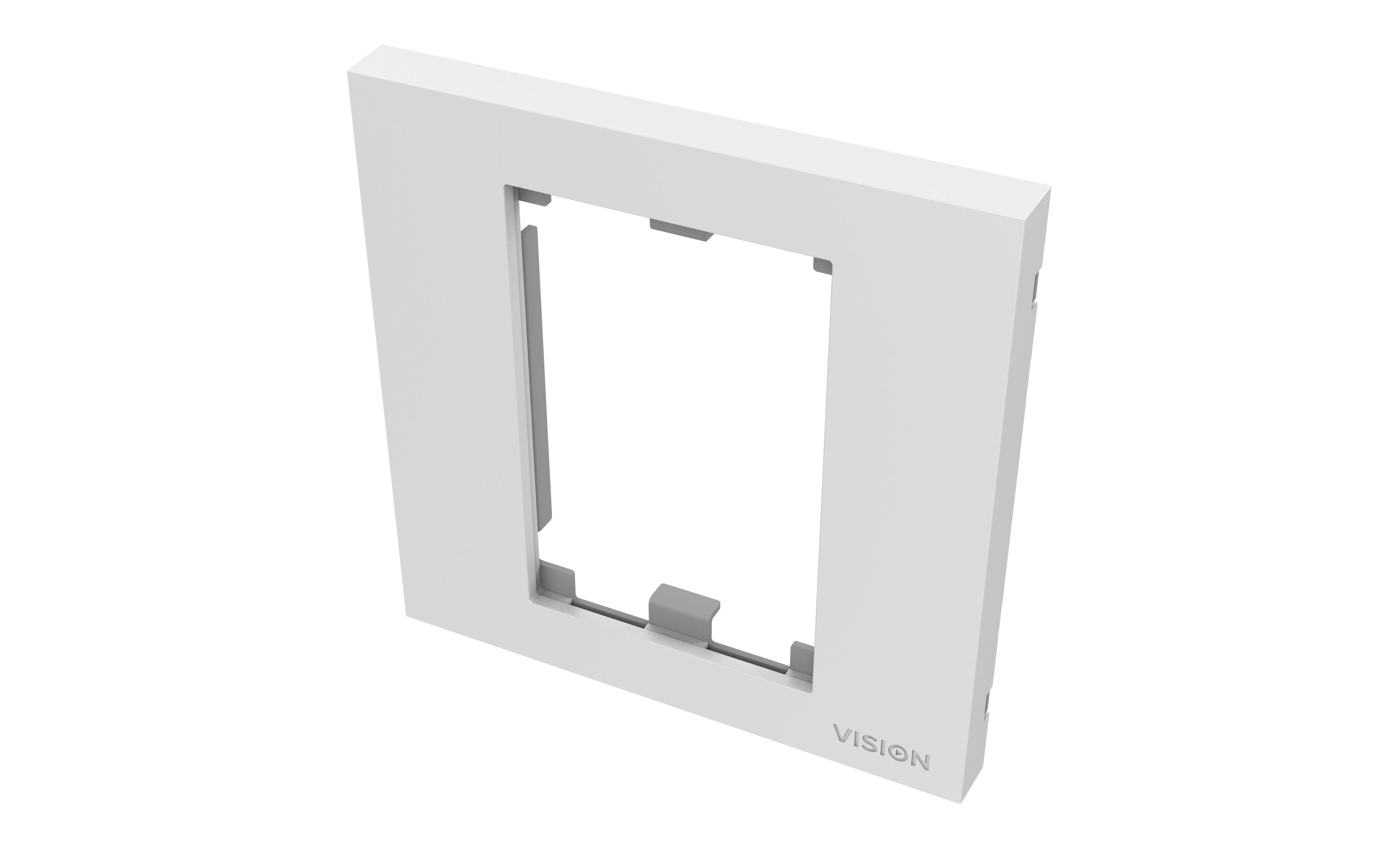 Vision TC3 SURR1G – 1‑Gang Surround‑Rahmen, Weiss, 86×86×8 mm