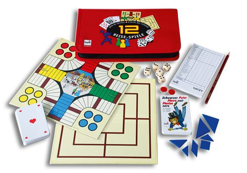 Carlit 12 Reisespiele – Brettspiel, 1–6 Spieler, ab 6 Jahren, 30 Min., DE