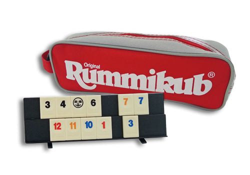 Carlit Rummikub Pocket – 2–4 Spieler, ab 8 Jahren, mehrsprachig, 262 × 79 × 73 mm, Kunststoff, mehrfarbig