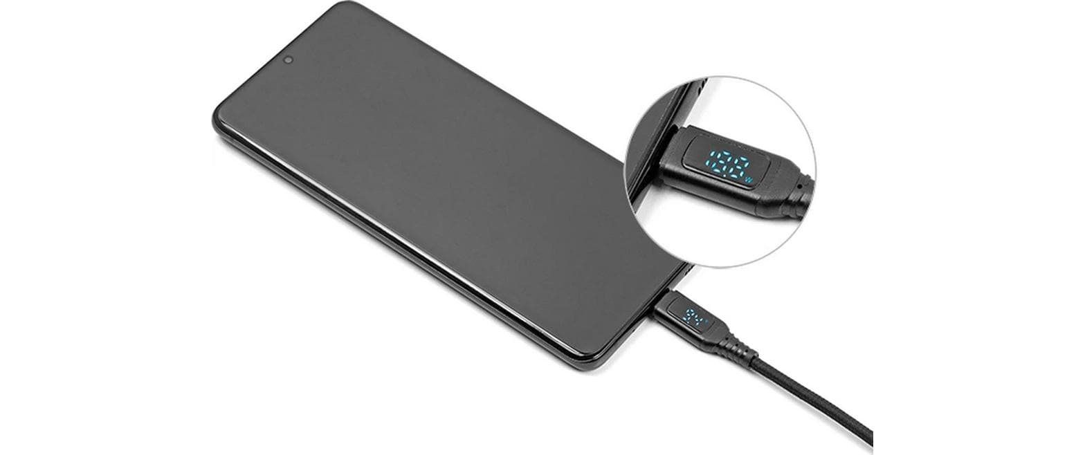 DeLOCK USB-C auf USB-C Kabel – USB 2.0 (480 Mbit/s) – 1,2 m – PD 140 W – Textilmantel, Leistungsanzeige – Sc