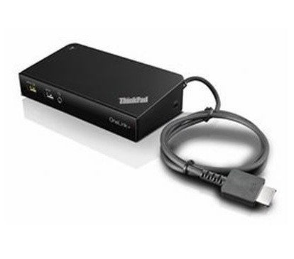 Lenovo 40A40090IT Dockingstation – OneLink+ 2× DP, 1× VGA, 6× USB-A, GbE, für ThinkPad Yoga 460/Yoga 14