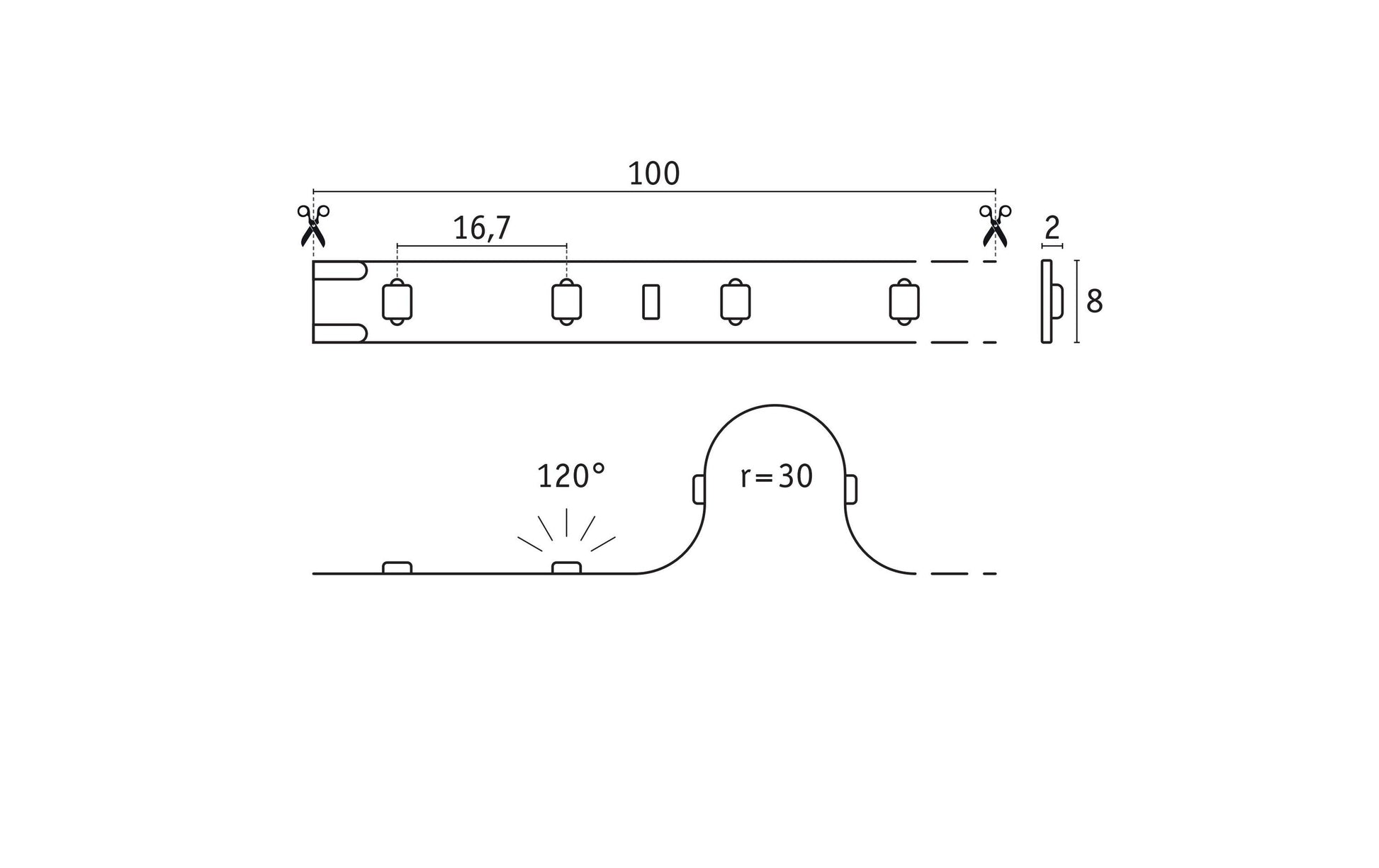 Paulmann LED-Strip Silver ProLED – 5 m, 2000 lm, 20 W, 3000 K, dimmbar, silber