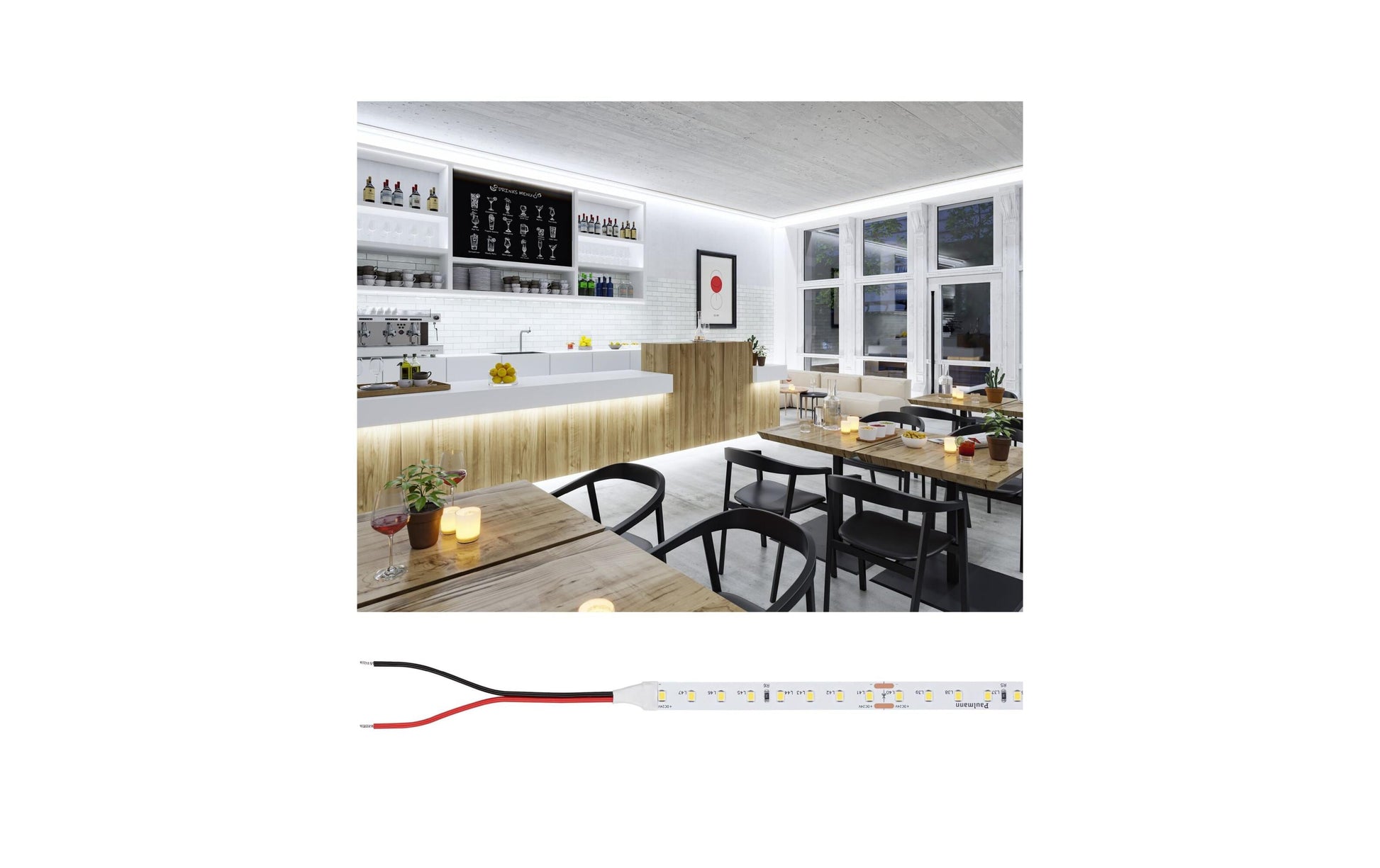 Paulmann LED-Strip 5 m – Neutralweiss, 3750 lm, 23 W – IP20 – Weiss, Kunststoff – 76018