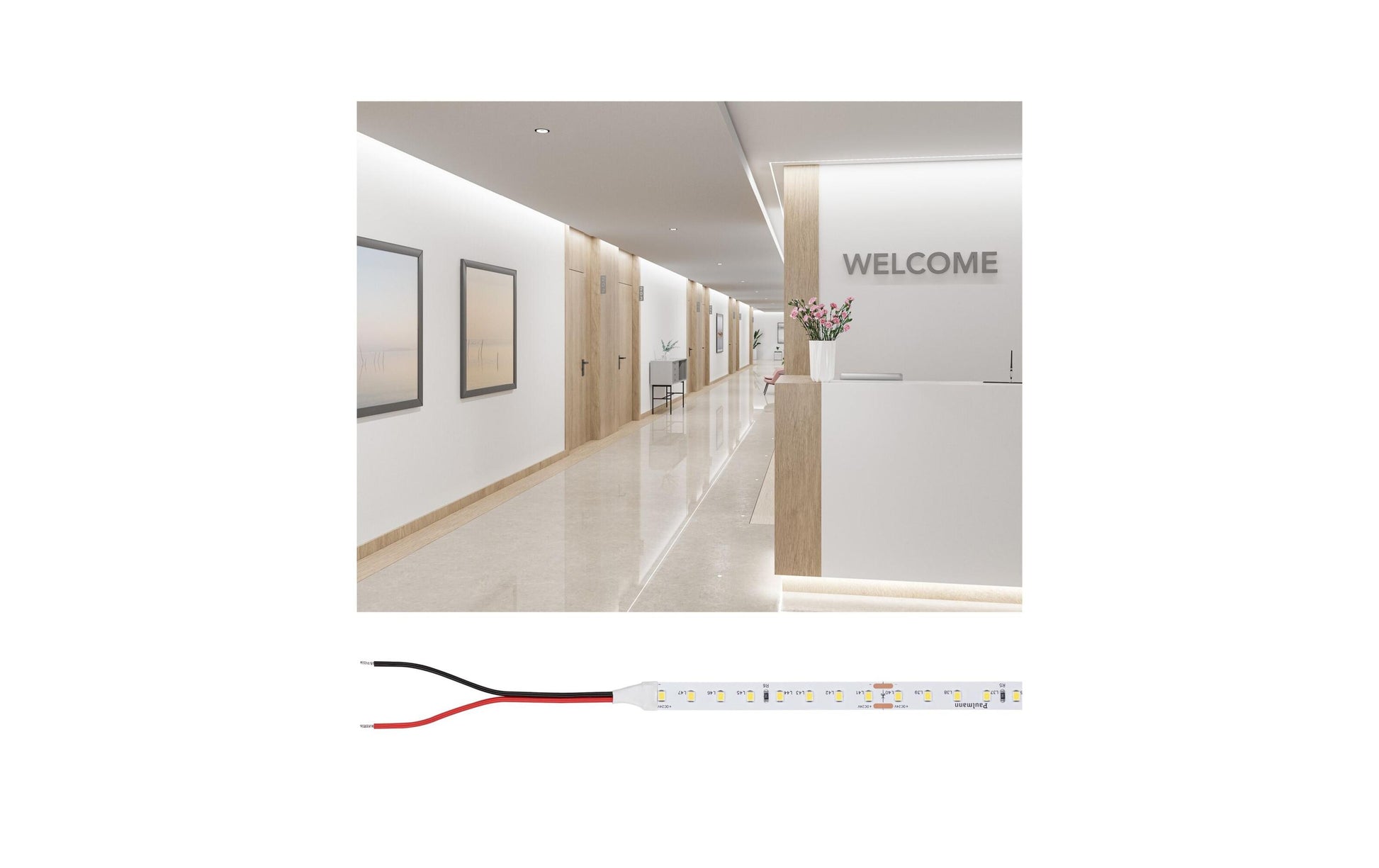 Paulmann LED-Strip Gold ProLED – 10 m, 7900 lm, 55 W, 4000 K, dimmbar, weiss