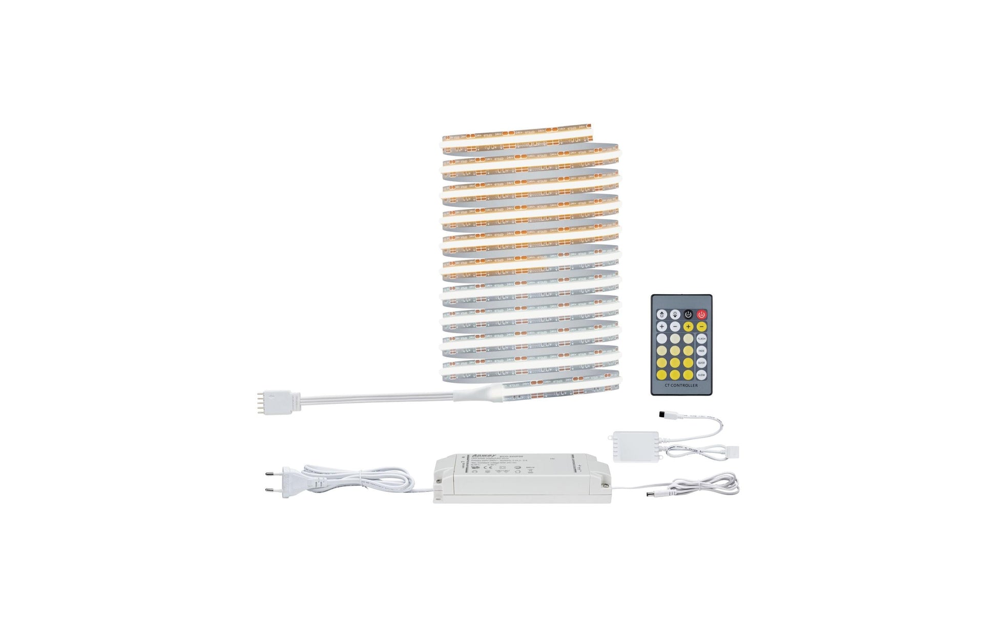 Paulmann LED-Strip MaxLED 1000 Full-Line COB – Basisset, 3 m, 3600 lm, 31 W, 2700–6500 K, dimmbar, silber, mitgeliefert