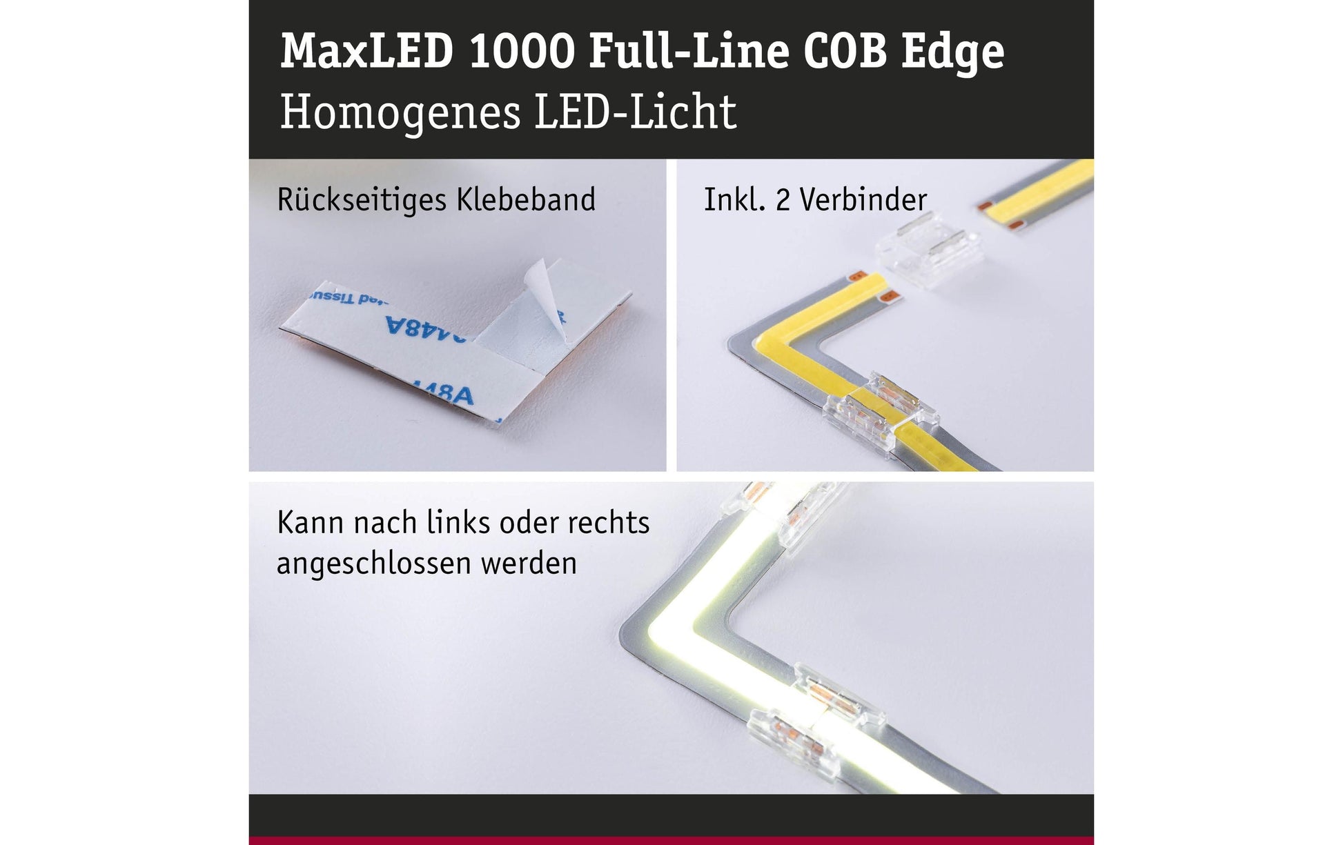 Paulmann LED-Strip 0,03 m – Warmweiss 2700 K – IP20 – MaxLED 1000 – 1 Stk.