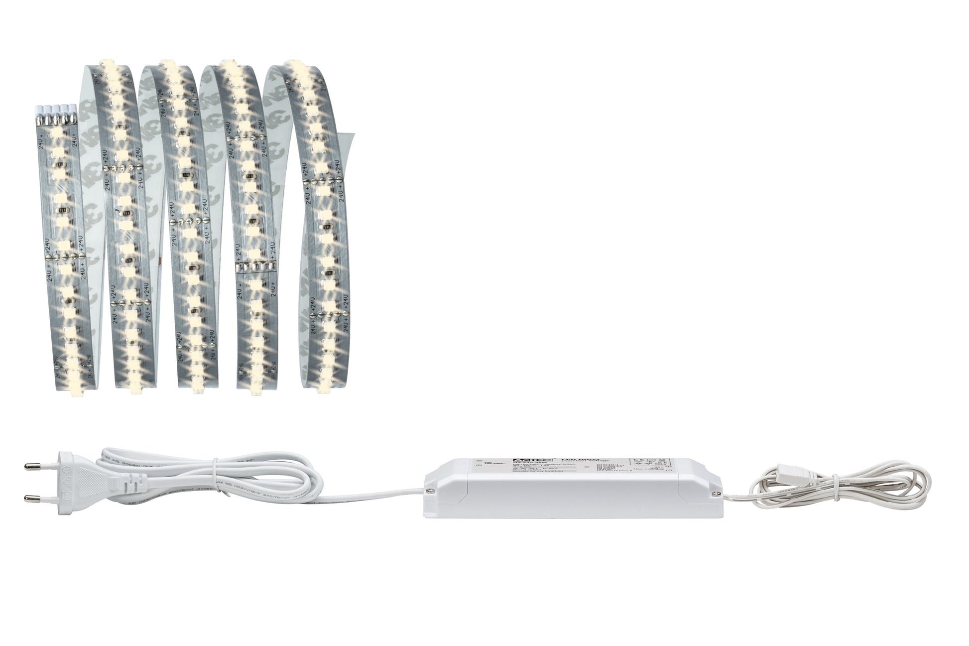 Paulmann LED-Strip MaxLED 1000 – Set, 1,5 m, 1650 lm, 20 W, 2700 K, dimmbar, weiss, inkl. Netzteil