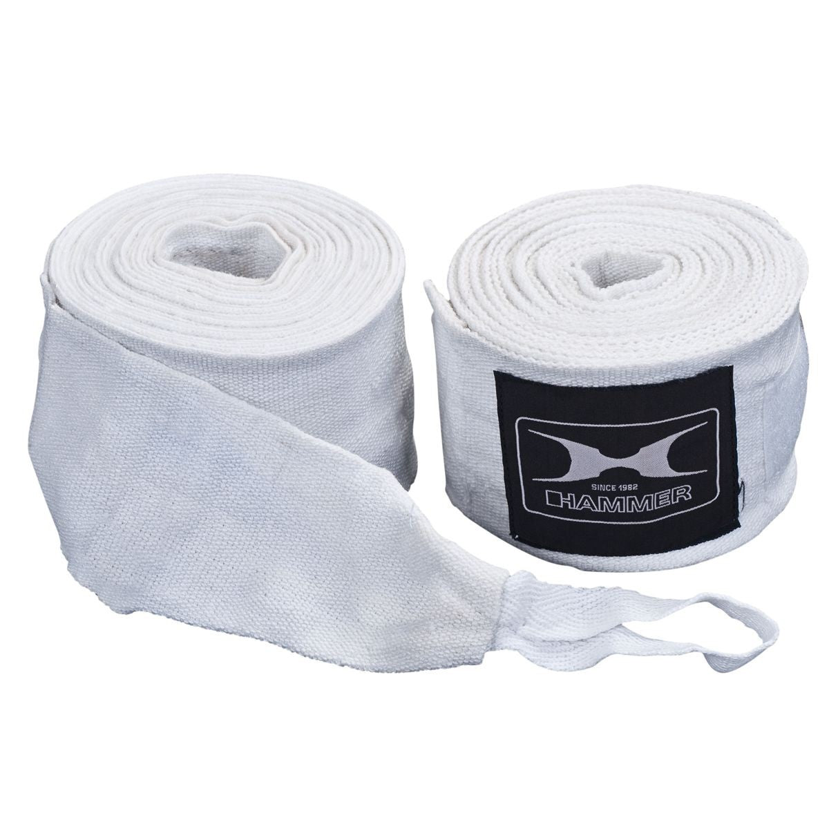 HAMMER Boxbandage, 2,5 m – Weiss, Spandex/Baumwolle – 2er-Set