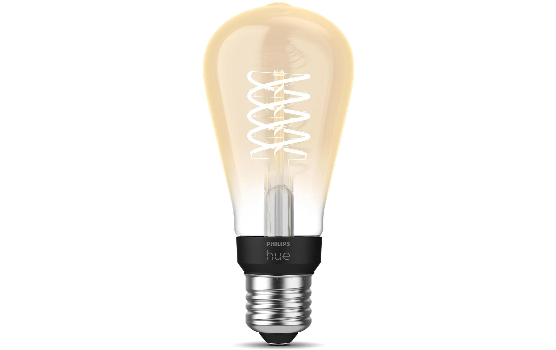 Philips by Signify Philips Hue Smart-Leuchtmittel Weiss ST64 E27 – 550 lm, 7 W, 2100 K, dimmbar, Bluetooth, für Alexa/HomeKit