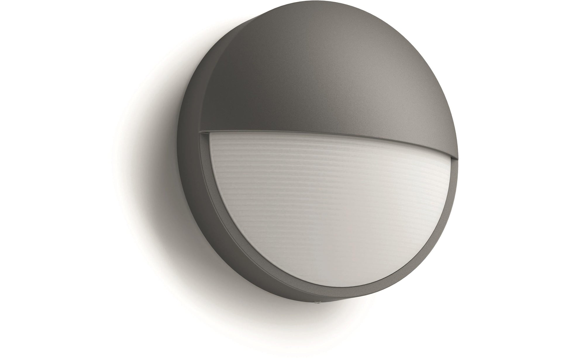 Philips by Signify Philips Aussenwandleuchte – 10×11 cm, 600 lm, 6 W, Warmweiss, 2700 K, IP44, Netzbetrieb, Anthrazit, Kunststoff
