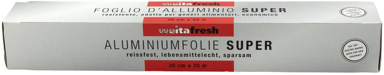 Weitafresh JULIA – Aluminiumfolie 30 cm × 20 m, 13 µm, im Dispenser