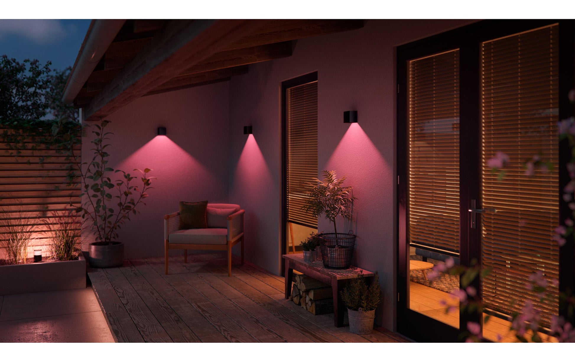 Philips by Signify Philips Hue Aussenwandleuchte – ZigBee, Alexa, Google, HomeKit – für Hue Bridge – dimmbar – Schwarz – Metall
