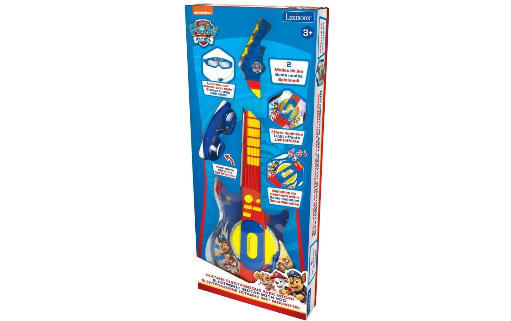 Lexibook Paw Patrol Gitarre – 6 Lieder, 2 Modi, Lichteffekte – ab 3 Jahren – mehrfarbig