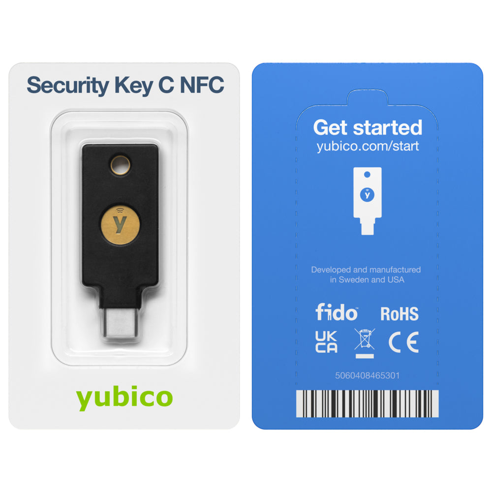 Yubico Sicherheitsschlüssel YubiKey Security Key C NFC – für Google, Microsoft, sforce.com und andere, IP68
