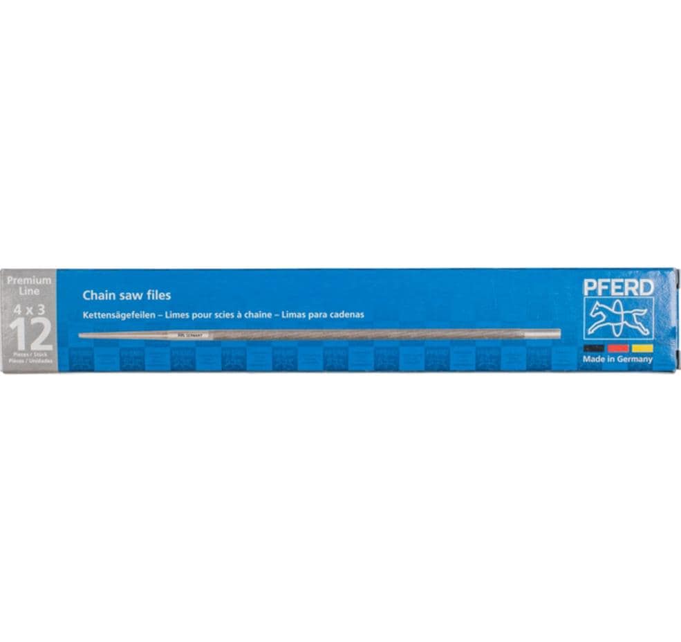 PFERD Kettensägefeile – Ø 5,5 mm × 200 mm, 6-teilig – für Stahl