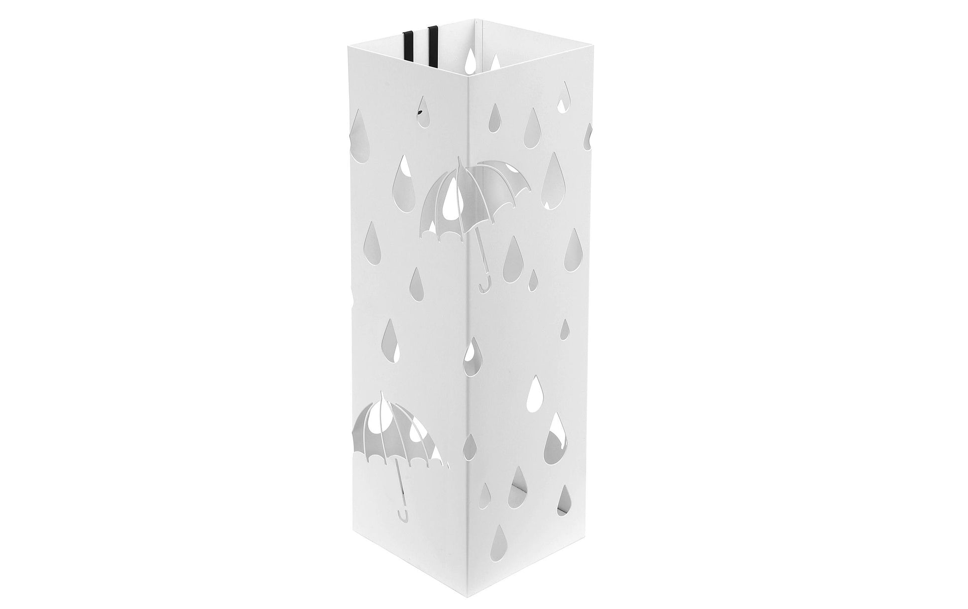 Songmics Schirmständer – Stahl, Weiss, 15,5 × 15,5 × 49 cm