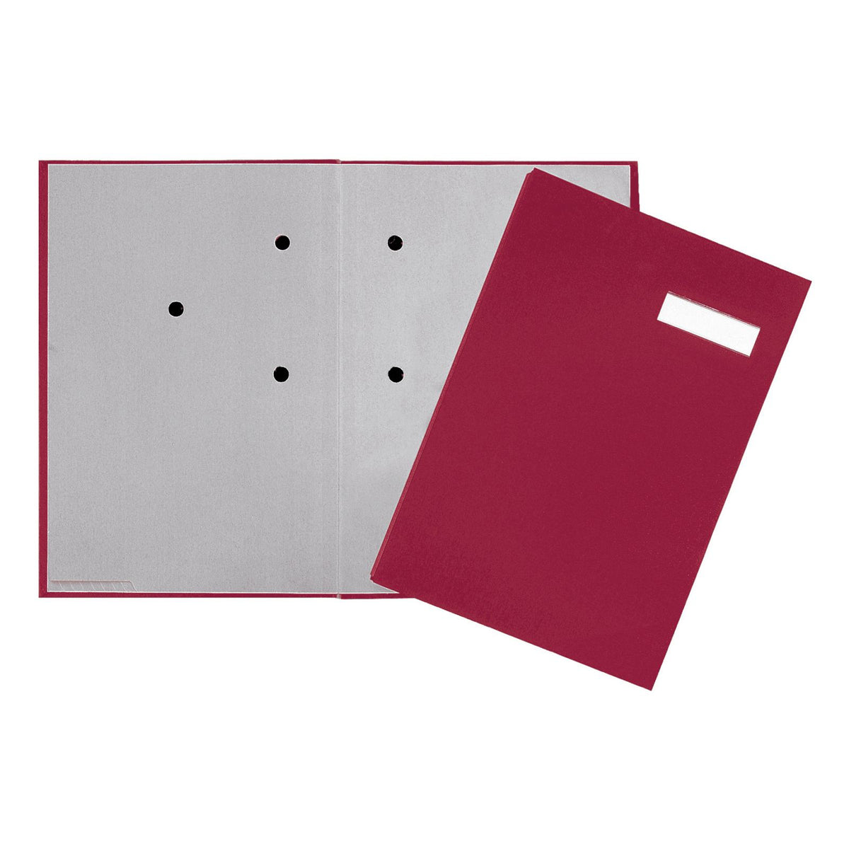 Pagna Unterschriftenmappe A4 – 20 Fächer, Karton, Rot, Schaulöcher, Füllhöhe 25 mm