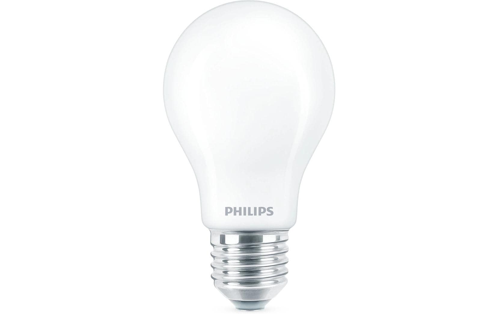 Philips by Signify Philips LED-Leuchtmittel E27 A60 – Warmweiss 2700 K, 806 lm, 7,5 W – 1 Stk., Weiss/Glas – LEDClassic