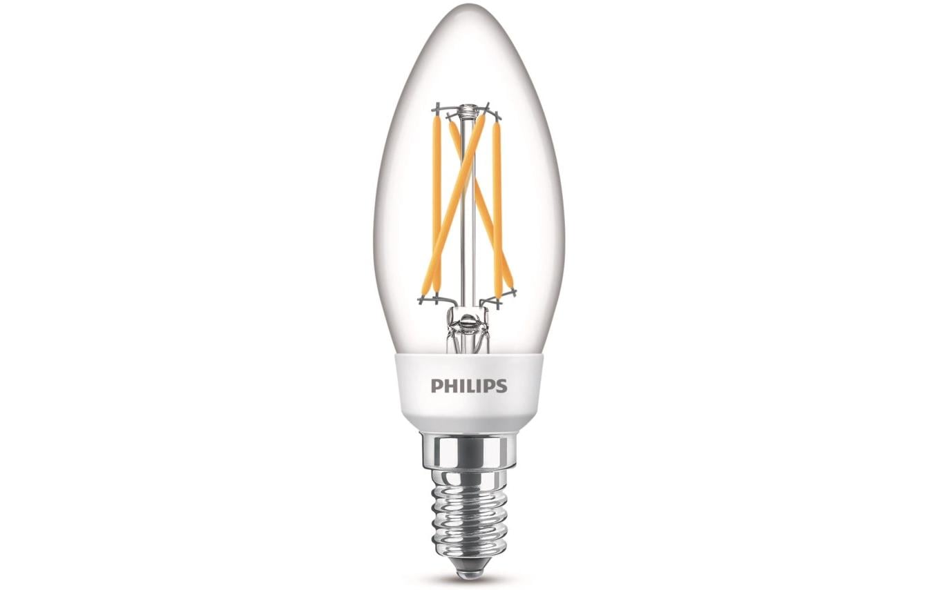 Philips by Signify Philips LED-Leuchtmittel E14 Kerze – Warmweiss 2700 K, 470 lm, 5 W – 1 Stk. – Glas, klar