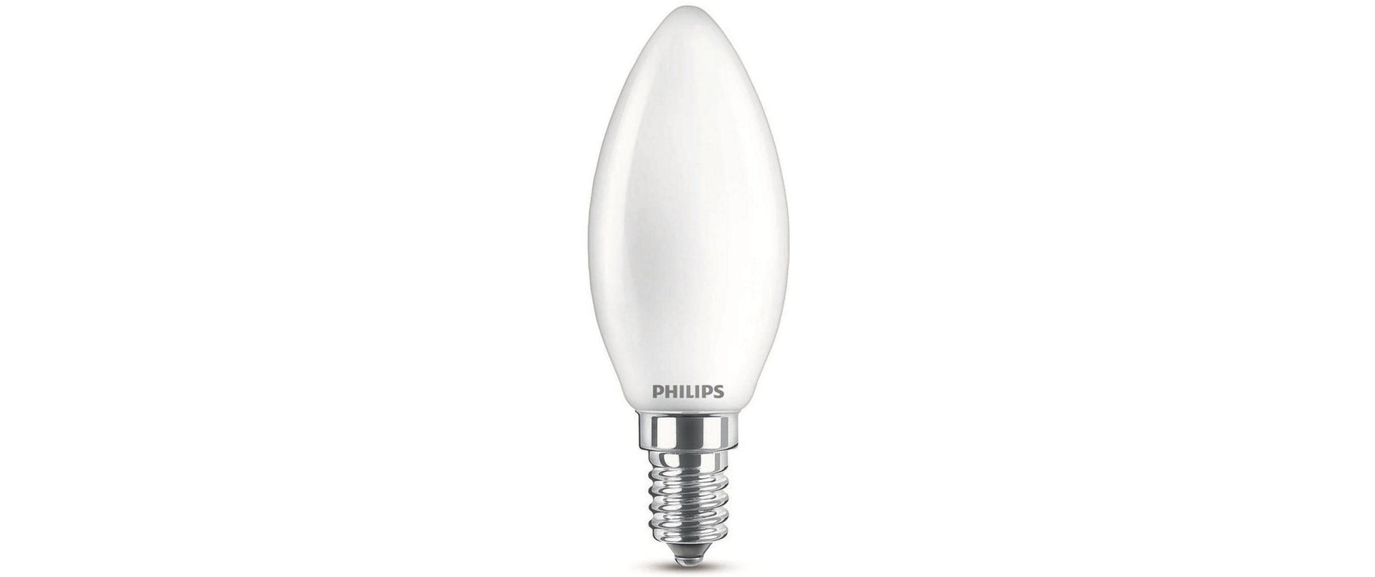 Philips by Signify Philips LED-Leuchtmittel E14 Kerze – Warmweiss 2200–2700 K, 470 lm, 3,4 W – 1 Stk., Mattglas