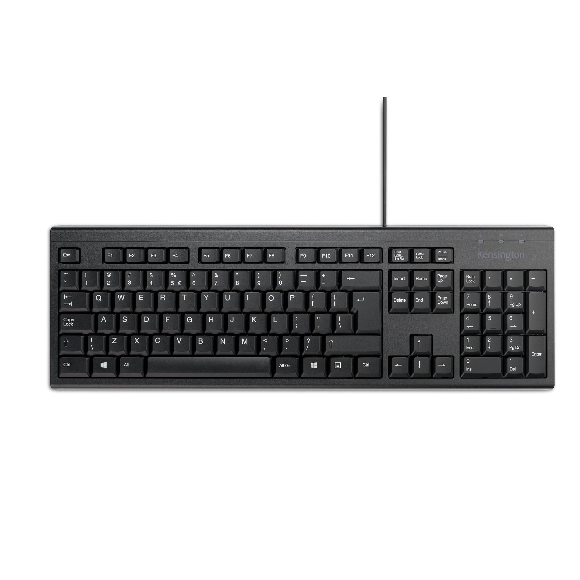 Kensington KB100 EQ – Tastatur – Membran – kabelgebunden – QWERTY (US-INT) – schwarz