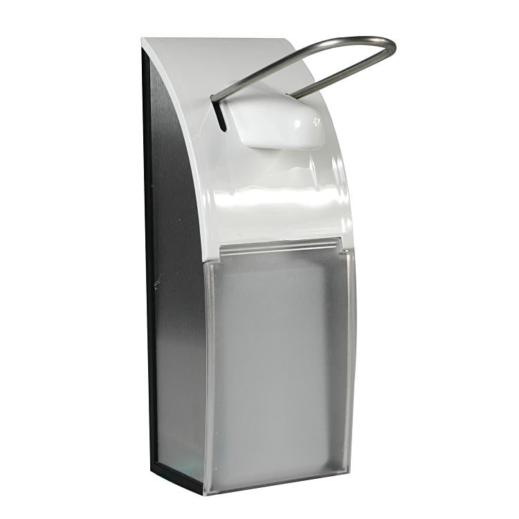 Weitaclean Manueller Seifenspender – Wandmontage – 500 ml, Chrom/Transparent, ABS, Edelstahl