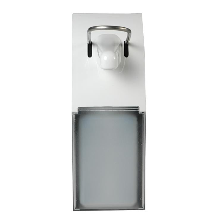 Weitaclean Manueller Seifenspender – Wandmontage – 500 ml, Chrom/Transparent, ABS, Edelstahl