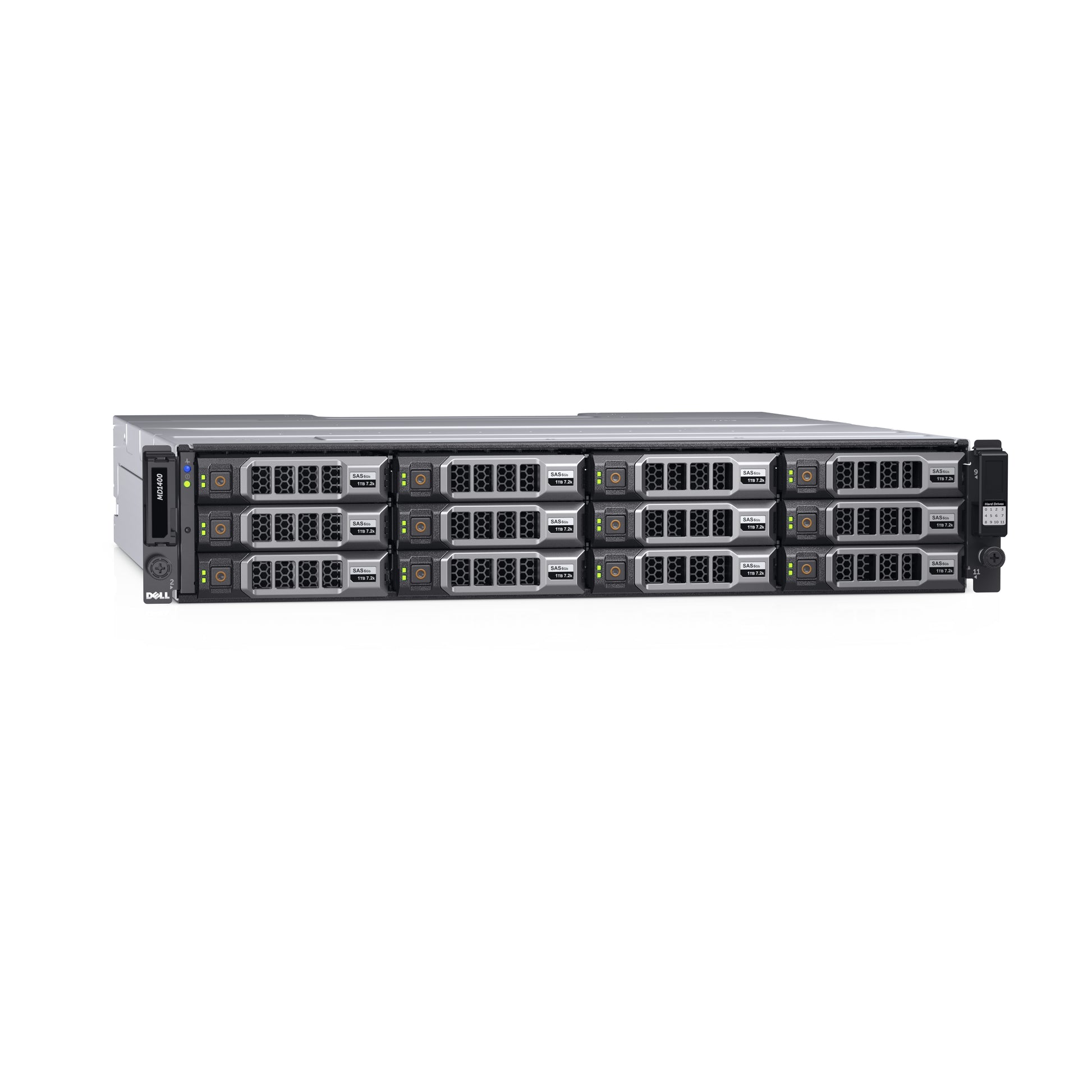 DELL PowerVault MD1400 – 12-Bay Rack 2U NAS – redundantes Netzteil, 0,6 TB HDD vorinstalliert