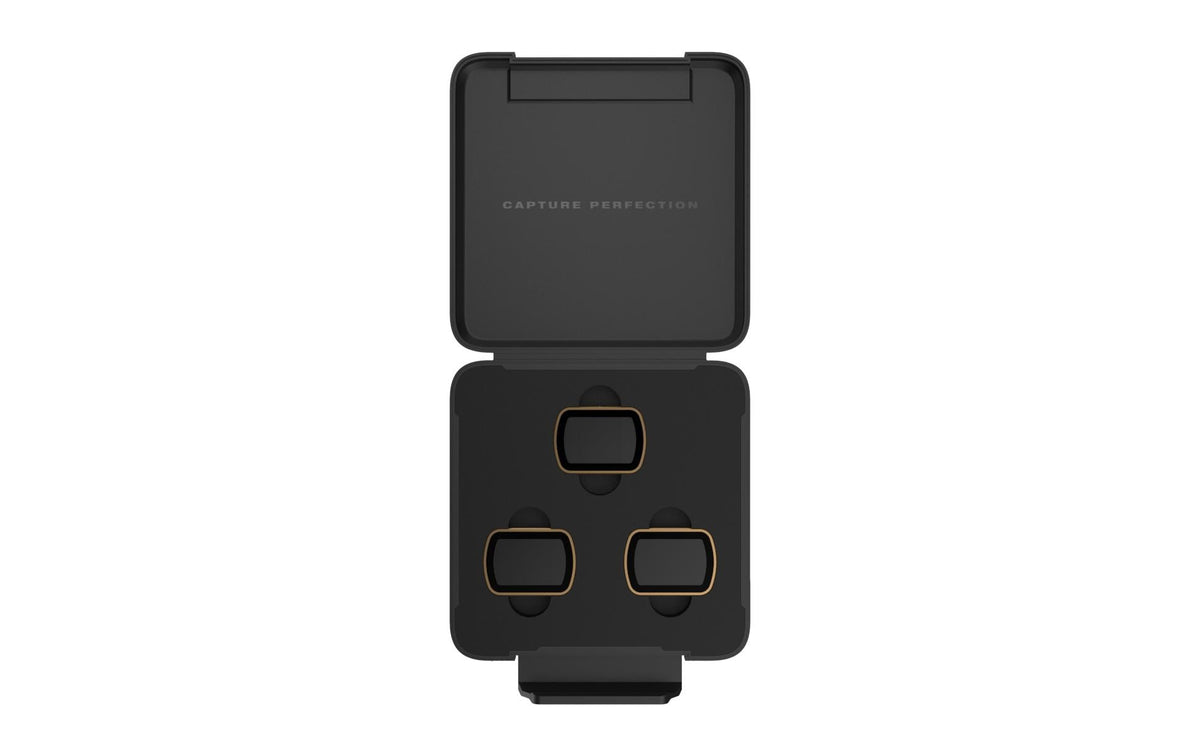 PolarPro PCKT-Shutter Kamerafilter – ND8, ND32, ND128 – für Osmo Pocket 3 – Schwarz – 3er-Pack