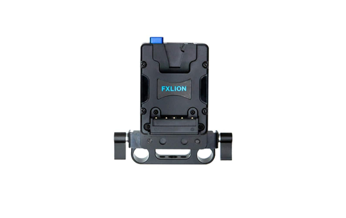 Fxlion Nano V-Mount Platte – 1/4", 3/8" Gewinde, für 15 mm Rod – Schwarz – 106 × 112,5 × 64,5 mm