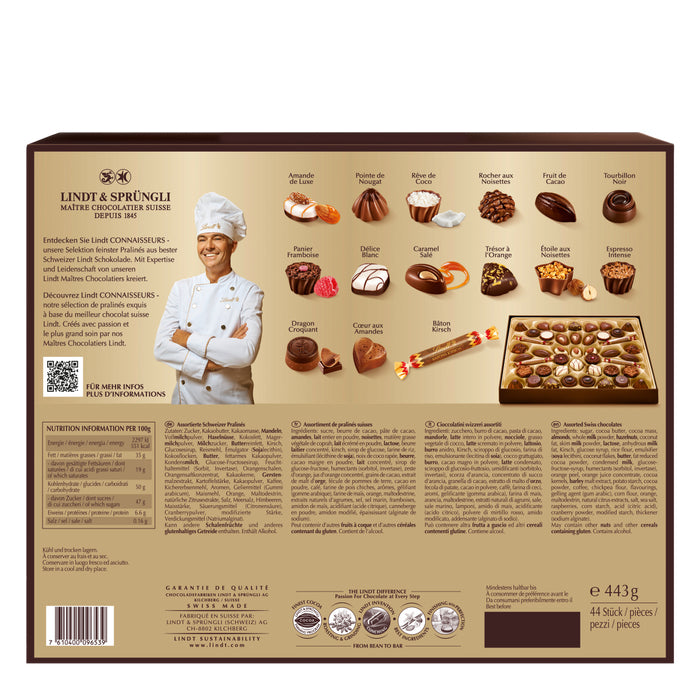 Lindt CONNAISSEURS Pralinés – Assortiert – 445 g