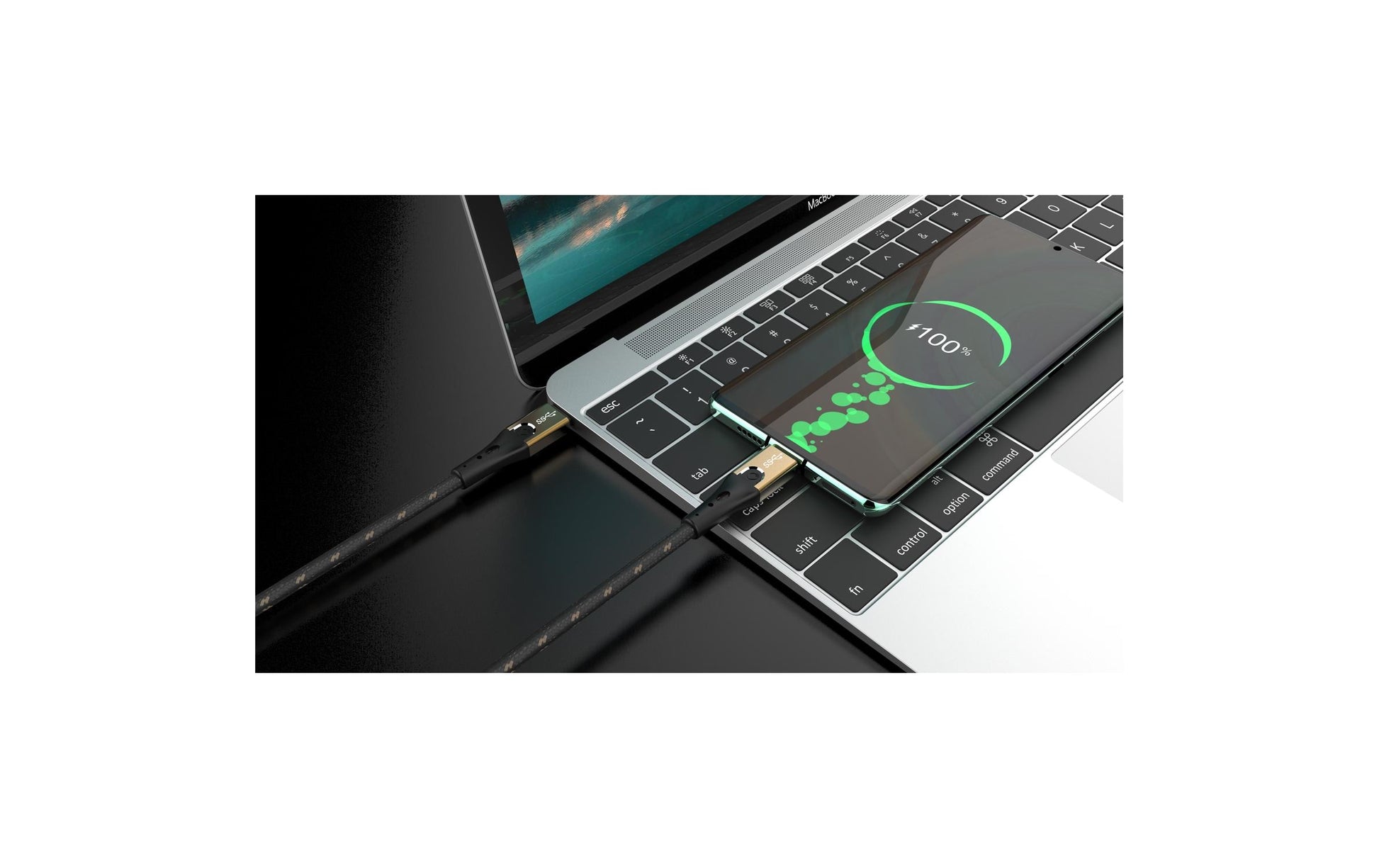 OEHLBACH USB-Kabel, USB-C zu USB-C, 2 m, USB4, Lade-/Datenkabel