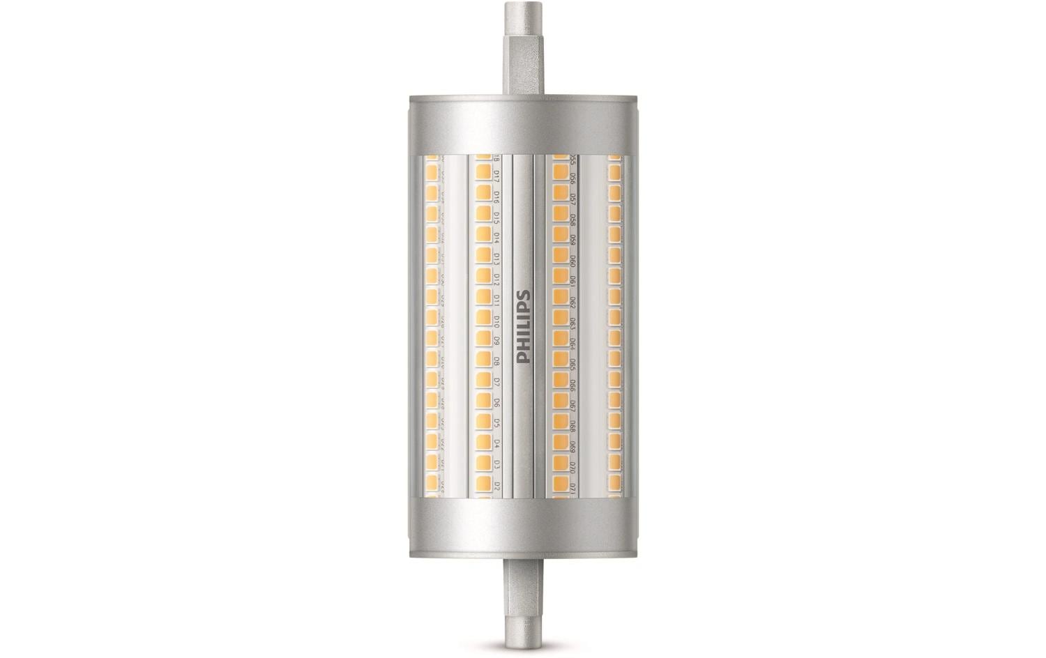 Philips by Signify Philips Leuchtmittel R7S (Stabform) – Warmweiss 3000 K, 2460 lm, 17,5 W, dimmbar – 1 Stk., Silber, Kunststoff