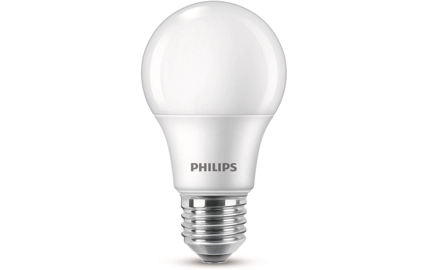Philips by Signify Philips LED-Leuchtmittel E27 A-Form – Warmweiss 2700 K, 806 lm, 8 W – 6 Stk. – Weiss, Kunststoff