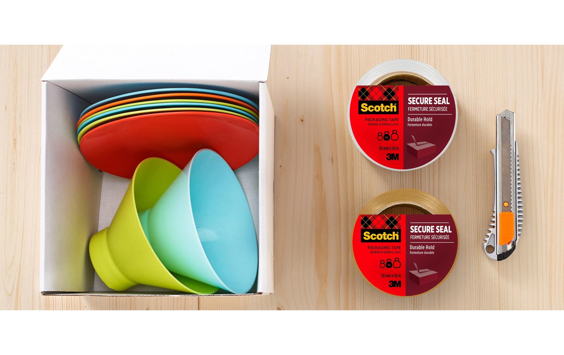 Scotch Heavy - Verpackungsklebeband, braun - 50 mm × 66 m - 3 Rollen