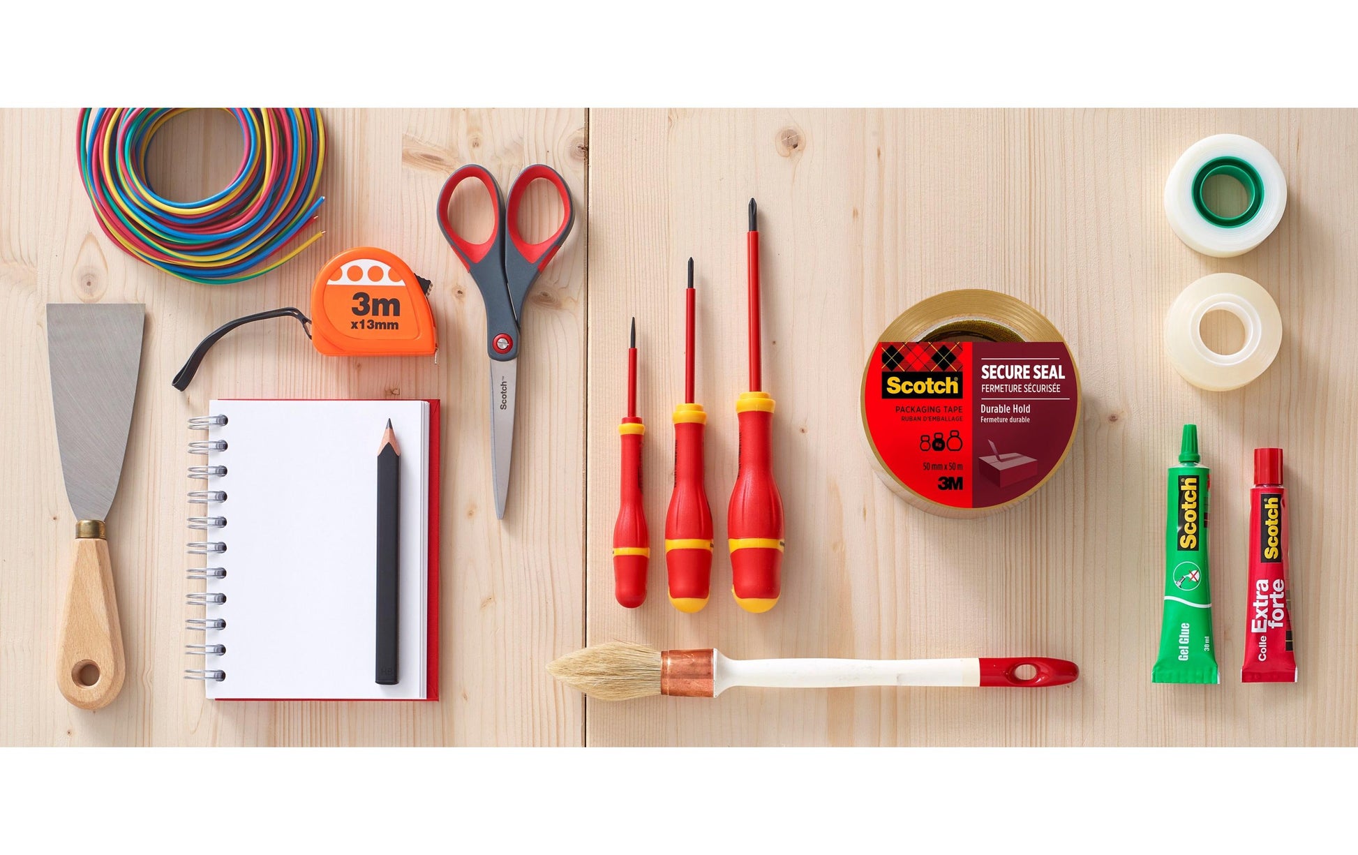 Scotch Heavy - Verpackungsklebeband, braun - 50 mm × 66 m - 3 Rollen