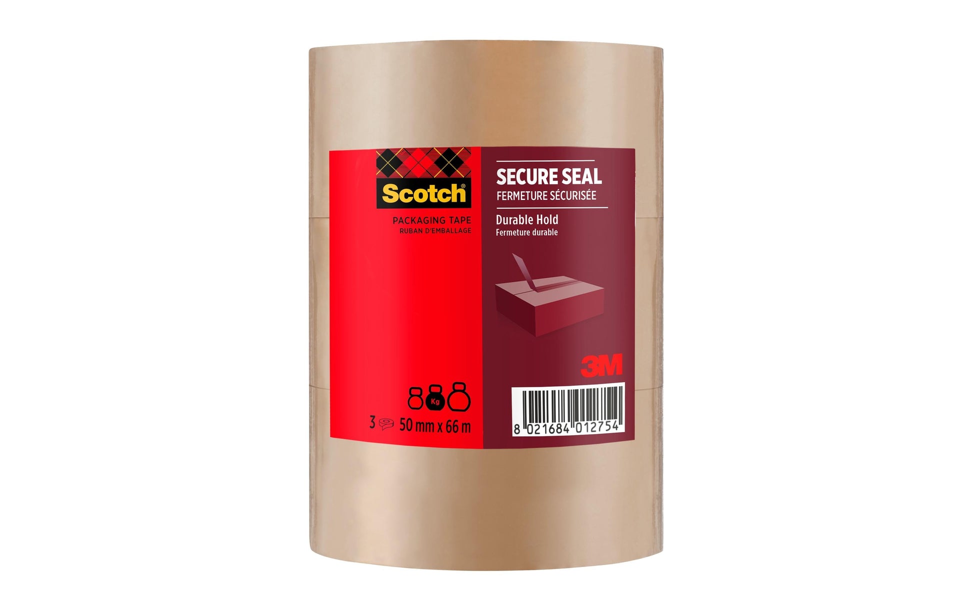 Scotch Heavy - Verpackungsklebeband, braun - 50 mm × 66 m - 3 Rollen