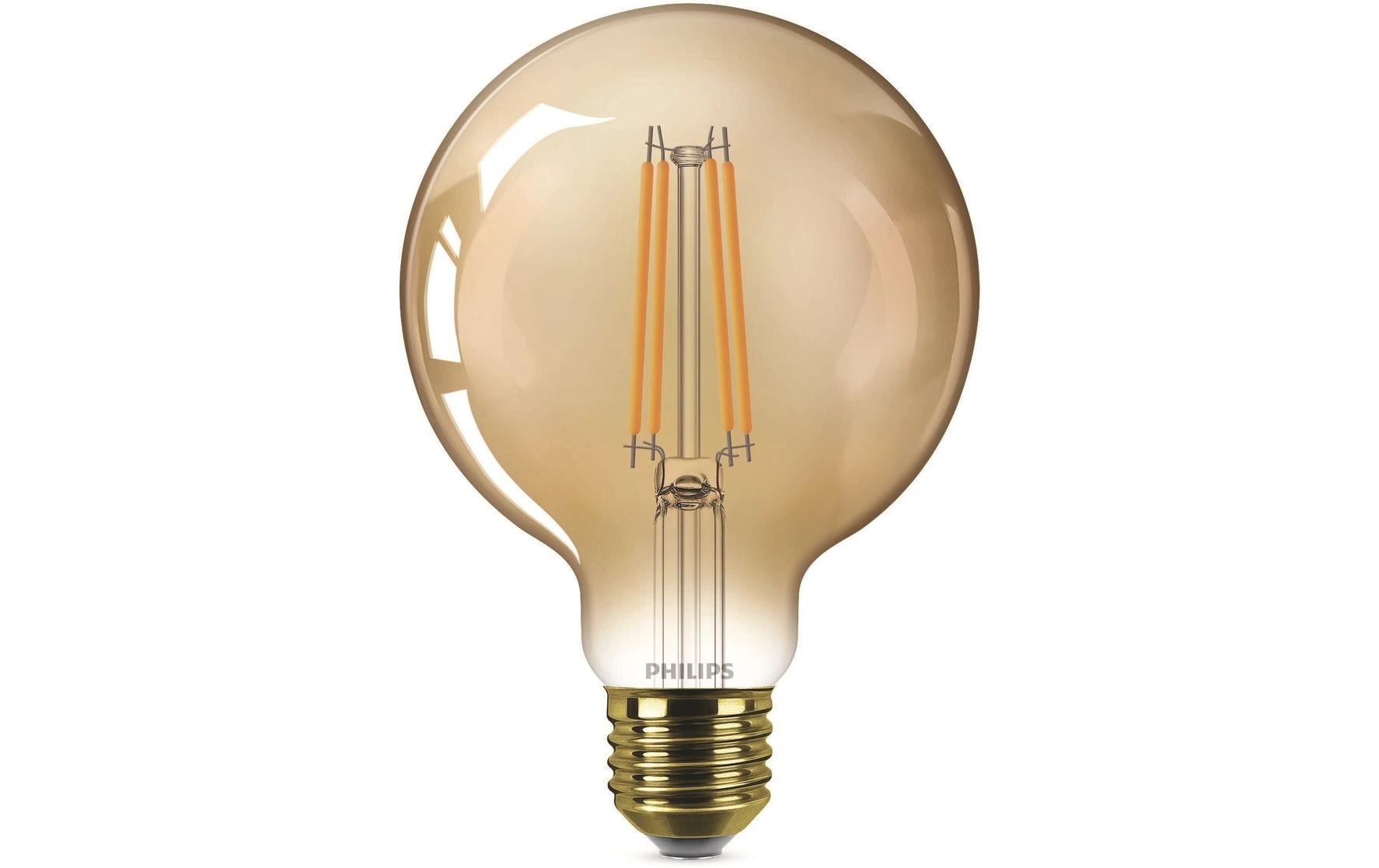 Philips by Signify Philips LED-Leuchtmittel E27 G95 – 250 lm, 3,1 W, Warmweiss 1800 K – 1 Stk., Bernstein (Glas)