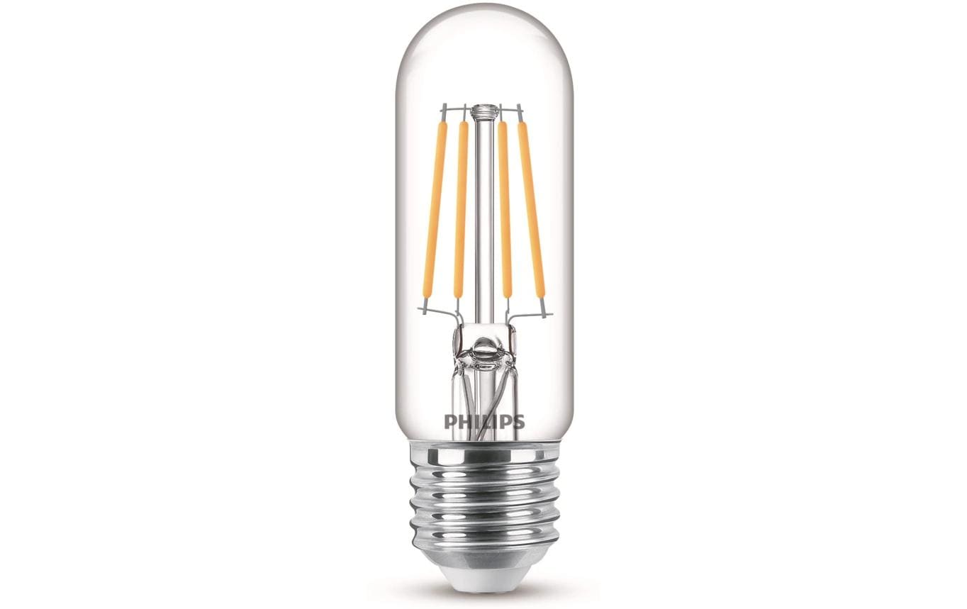 Philips by Signify Philips LED-Leuchtmittel E27 T30 – Warmweiss 2700 K, 470 lm, 4,5 W – 1 Stk. – Transparent, Glas