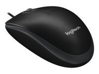 Logitech B100 – Maus – Kabelgebunden (USB‑A), 800 DPI, beidhändig, Schwarz