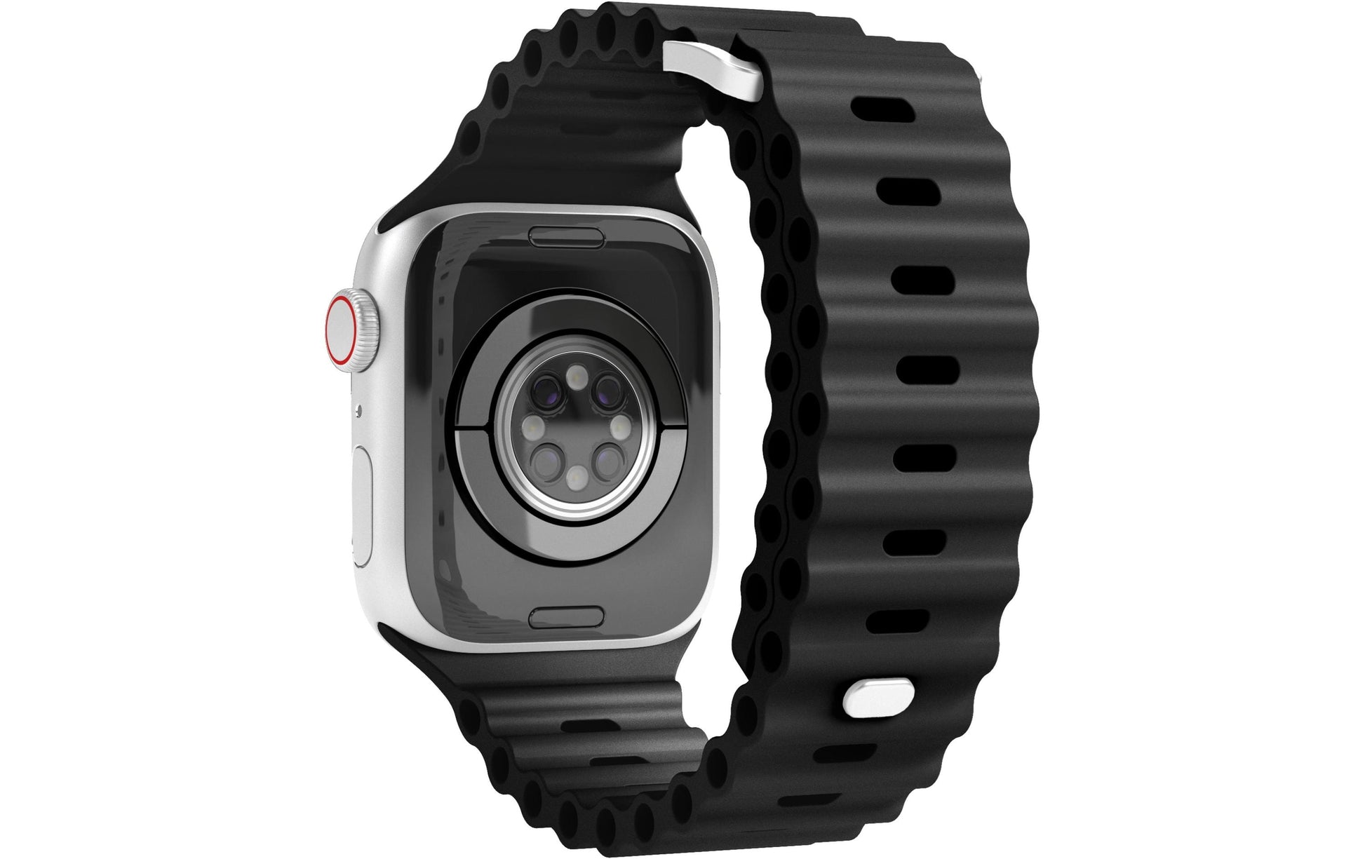Vonmählen Wave Band – Armband – für Apple Watch (diverse Grössen), Schwarz, Elastomer (TPR)