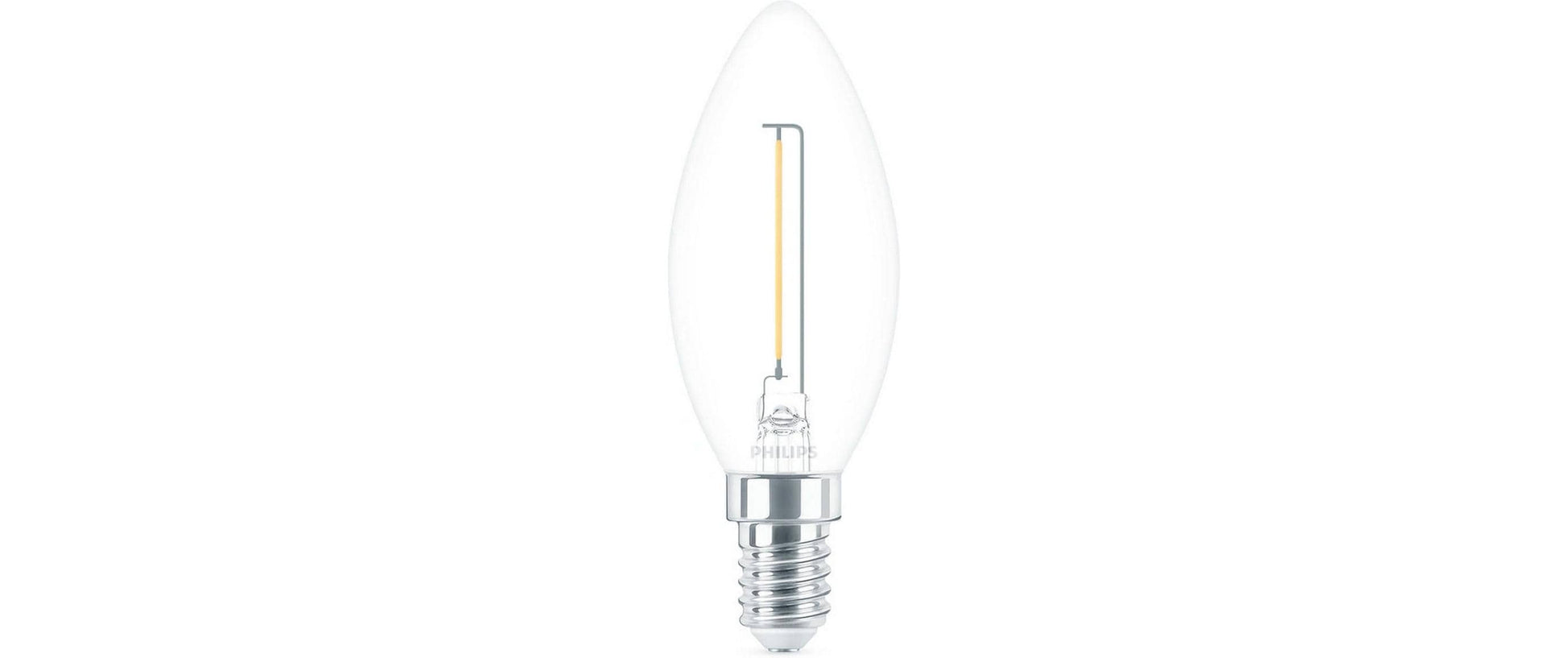 Philips by Signify Philips LED-Leuchtmittel E14 B35 – Warmweiss 2700 K, 136 lm, 1,4 W – Klar – 1 Stk.