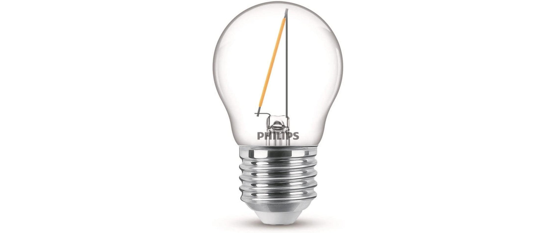 Philips by Signify Philips LED-Leuchtmittel E27 P45 – Warmweiss 2700 K, 136 lm, 1,4 W – 1 Stk. – Transparent