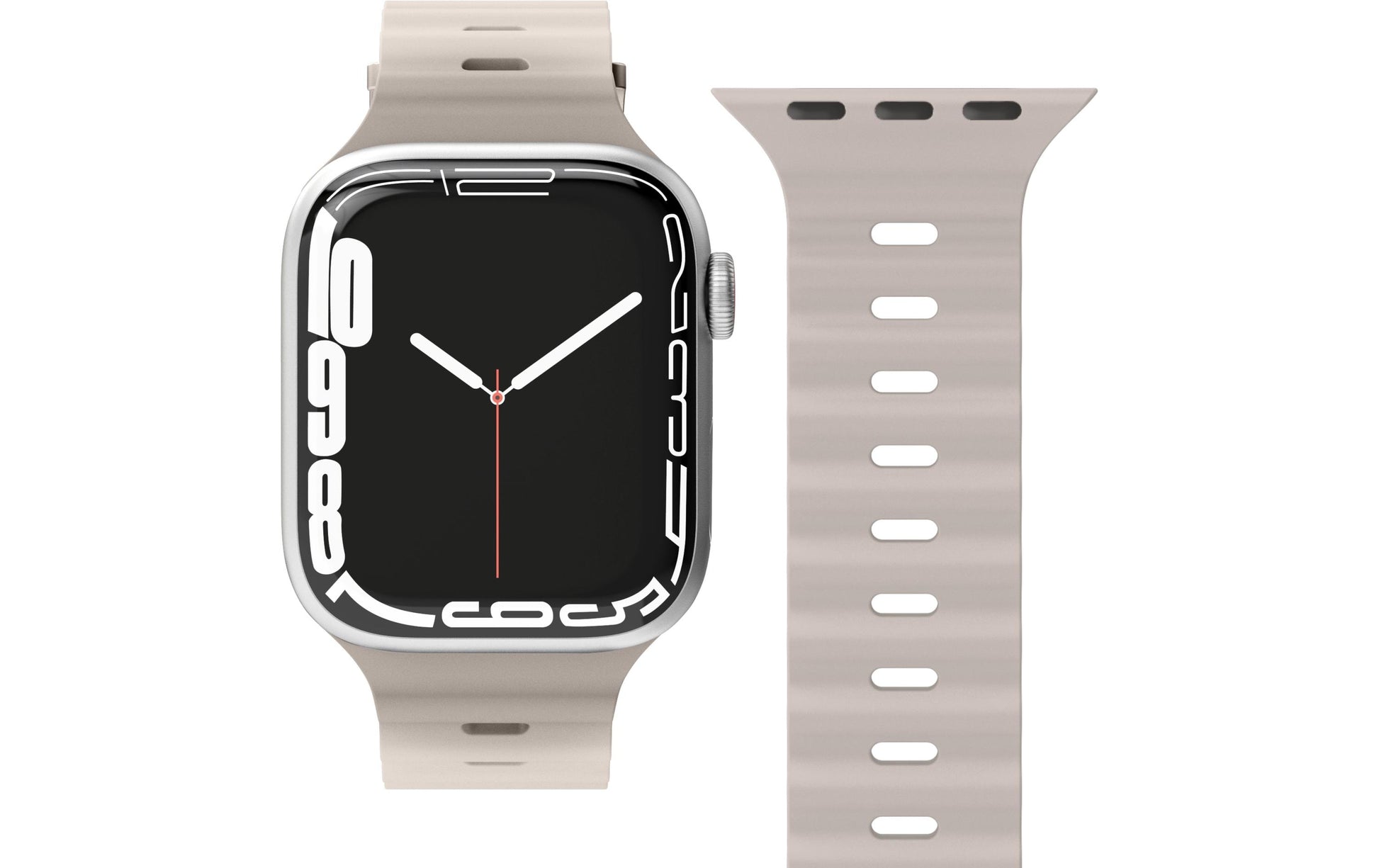 Vonmählen Wave Band Cream – Armband – für Apple Watch 38/40/41 mm, Elastomer (TPR)