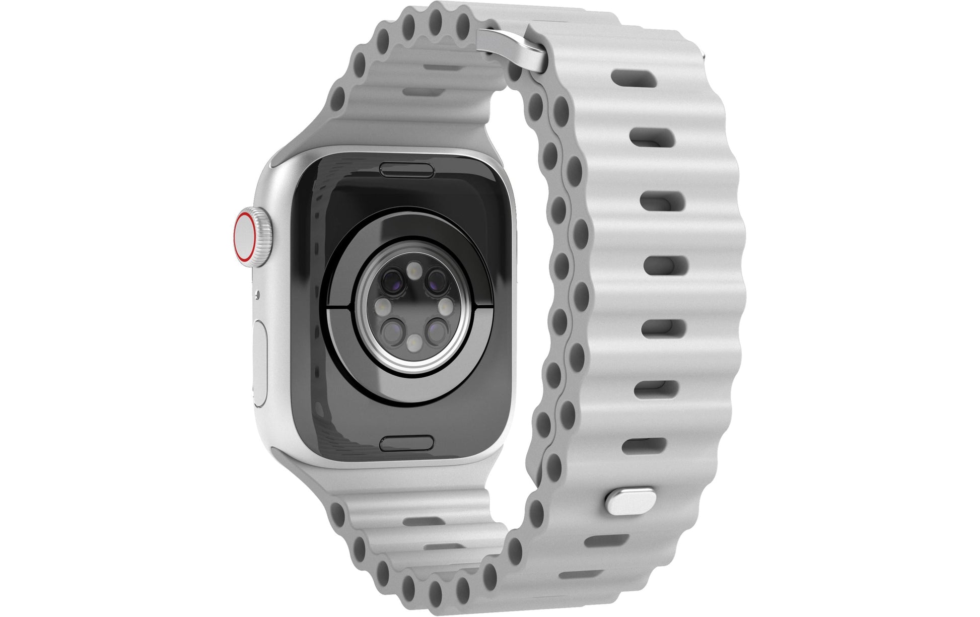 Vonmählen Wave Band 2 – Armband – für Apple Watch (diverse Grössen), Hellgrau, Elastomer (TPR)