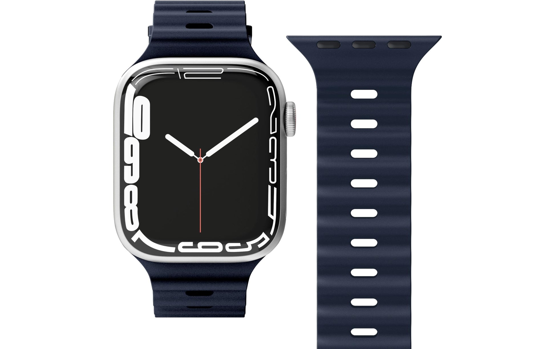 Vonmählen Wave Band 2 – Armband – für Apple Watch (diverse Grössen), Navy, Elastomer (TPR)