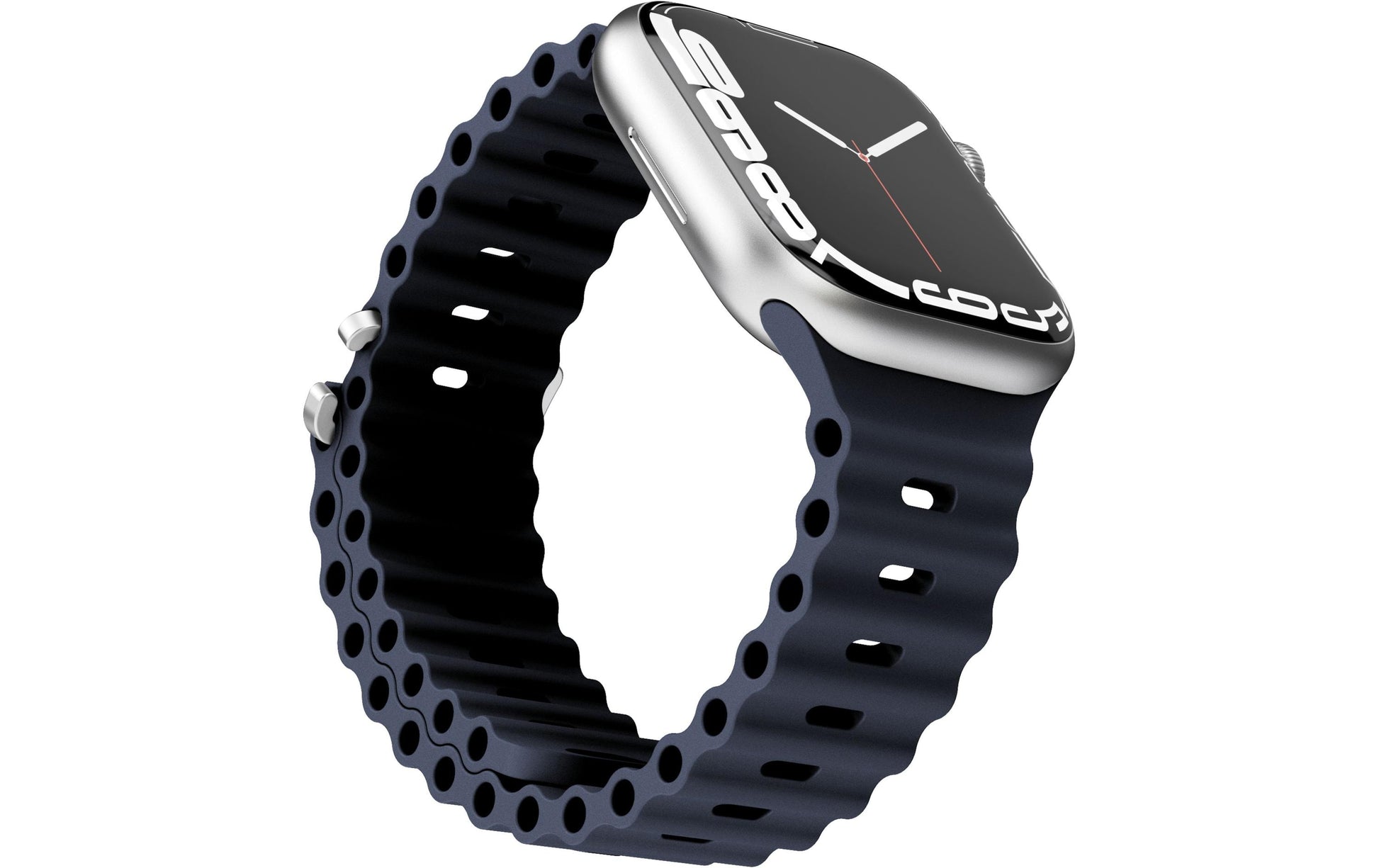Vonmählen Wave Band 2 – Armband – für Apple Watch (diverse Grössen), Navy, Elastomer (TPR)
