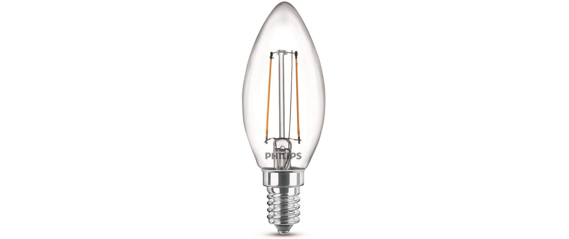 Philips by Signify Philips LED-Leuchtmittel E14 B35 – 250 lm, 2 W, Warmweiss 2700 K – 1 Stk., Klar