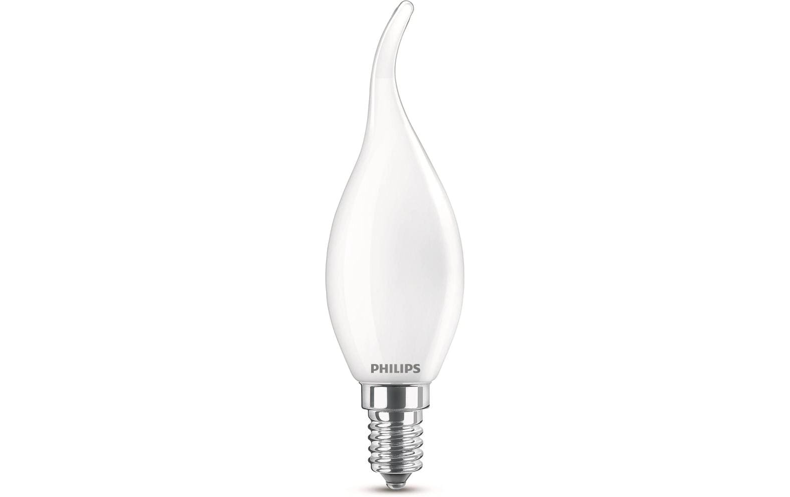 Philips by Signify Philips LED-Leuchtmittel BA35 E14 – Warmweiss 2700 K, 250 lm, 2,2 W – 1 Stk. – Weiss, Glas