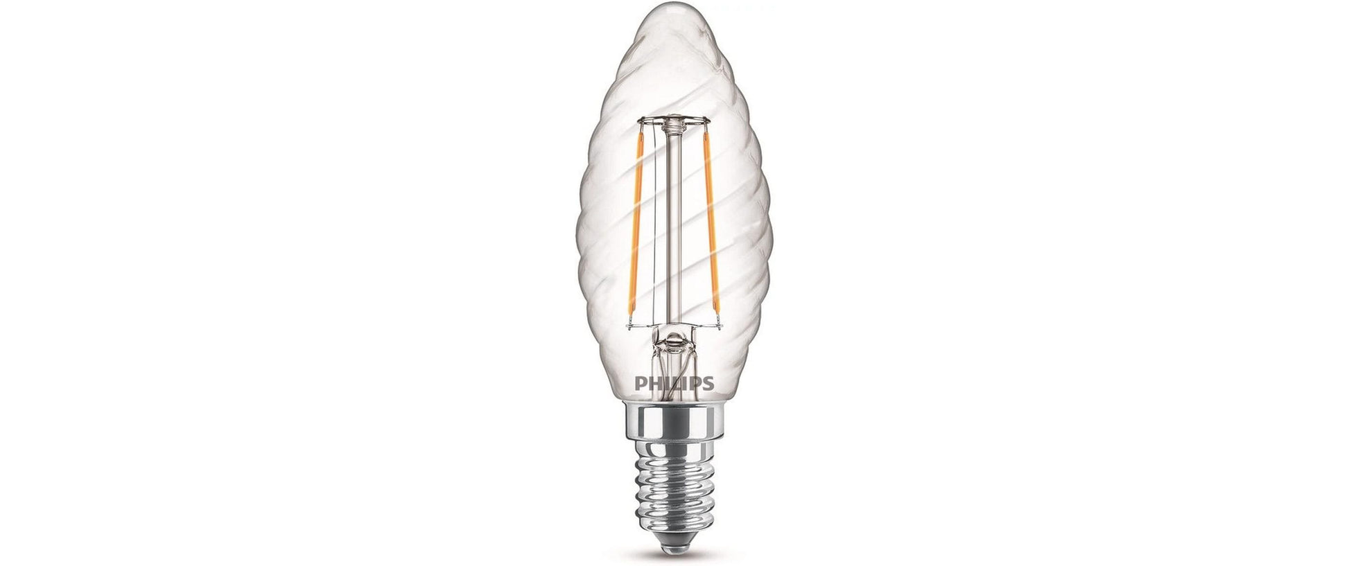 Philips by Signify Philips LED-Leuchtmittel E14 ST35 – 250 lm, 2 W, Warmweiss 2700 K – 1 Stk. – Transparent, Glas
